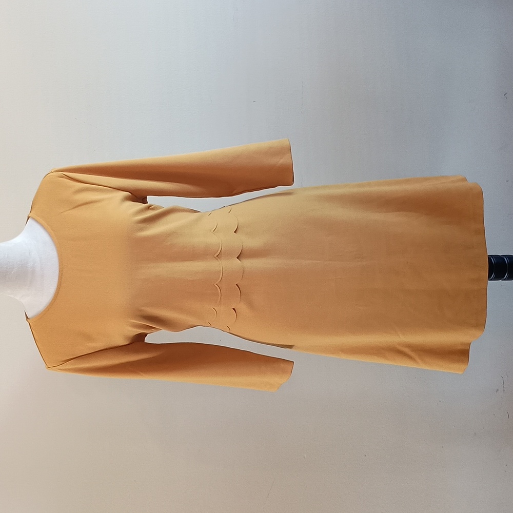 Banana Republic Dress Mustard 3/4 Sleeve